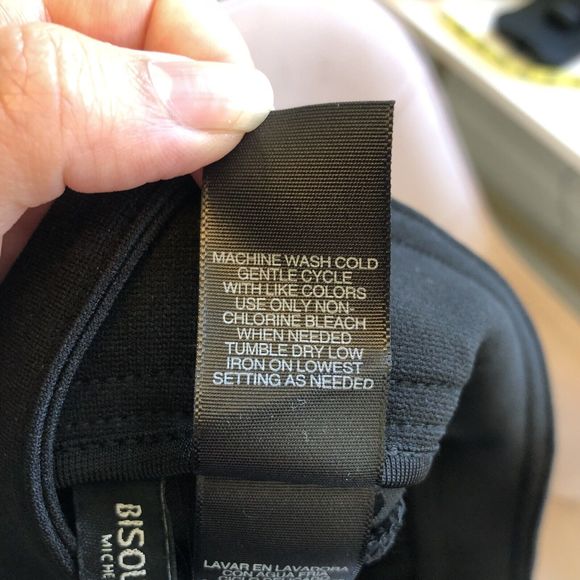 Bisou Bisou Dress Pants Black Jacquard Trim Ankle Zip Women’s Size 8 NWT’s - Picture 12 of 12